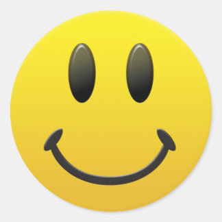 face classic round sticker