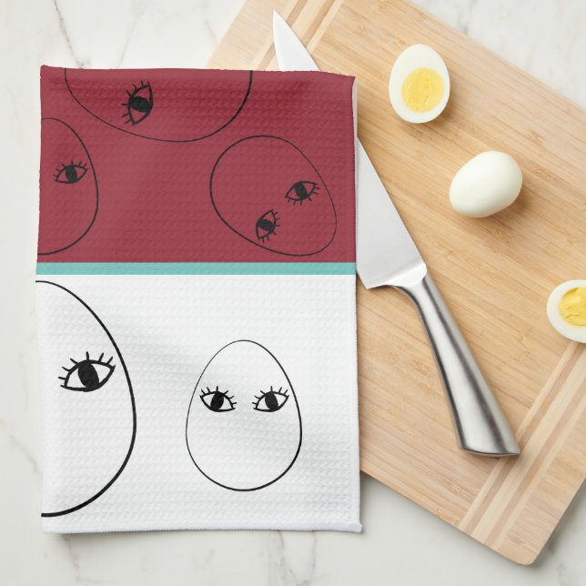 Face Egg Kitchen Towels (Quarter Fold)