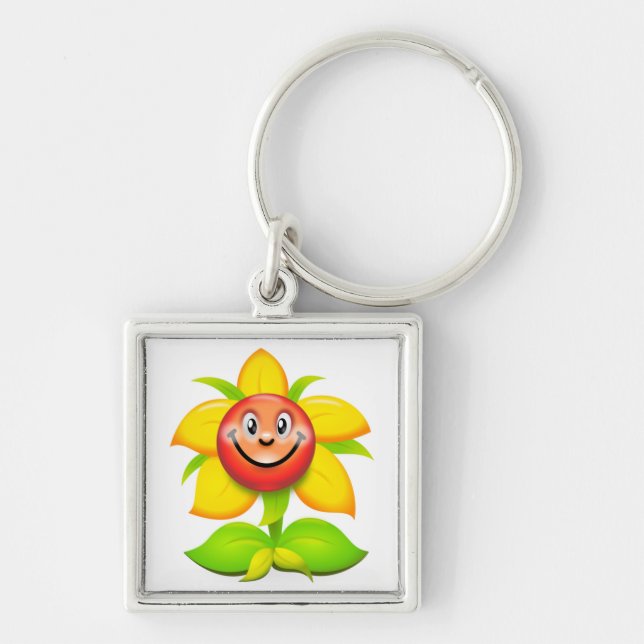 FACE FLOWER KEY RING (Front)