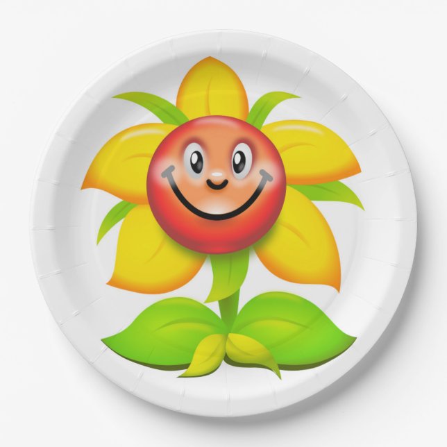 FACE FLOWER PAPER PLATE (Front)