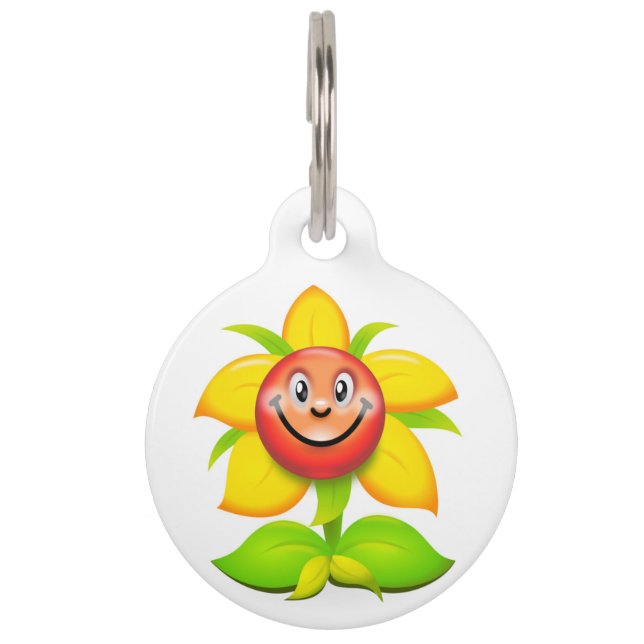 FACE FLOWER PET TAG (Front)