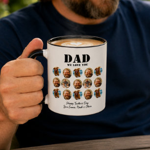 Face Funny Father's Day photo collage Mug