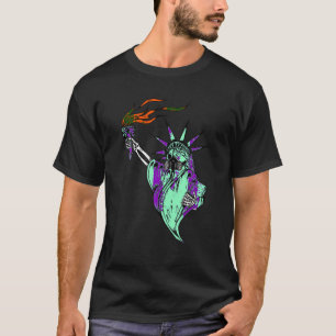 Face Gas Mask Statue Of Liberty Freedom Political T-Shirt