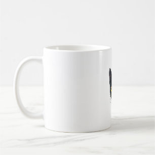 Face Ghost Black Cat Halloween Vintage Costume  Coffee Mug