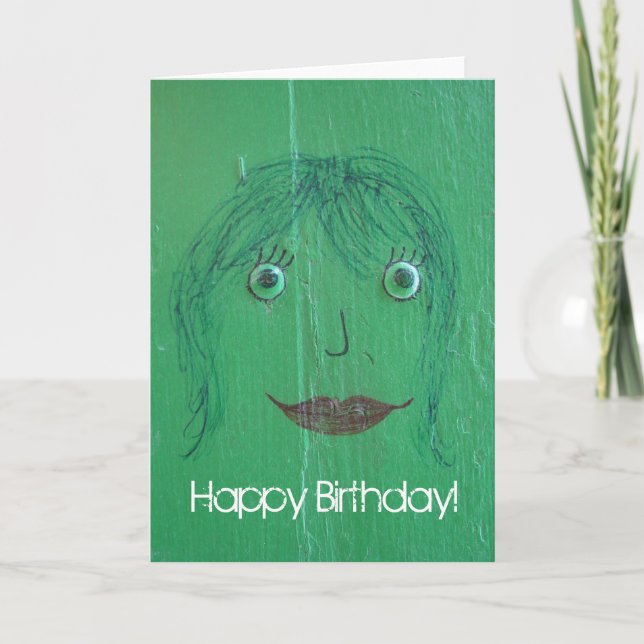 Face Graffiti, Happy Birthday! Card (Front)
