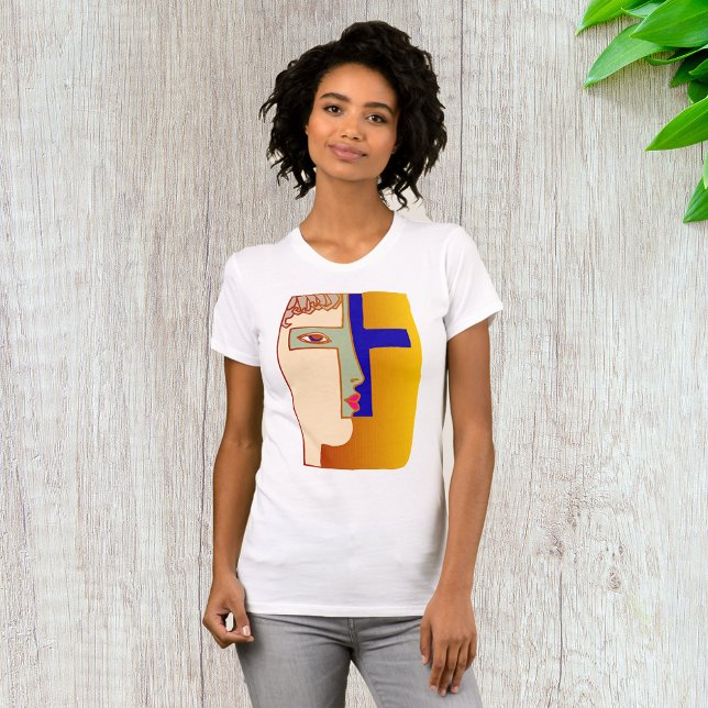 Face In A Cross Womens T-Shirt (Creator Uploaded)