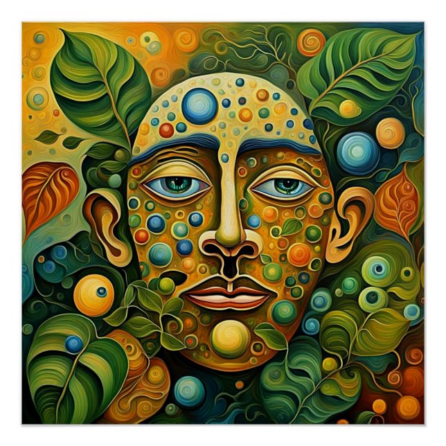 Face in Foliage 1 Poster (Front)