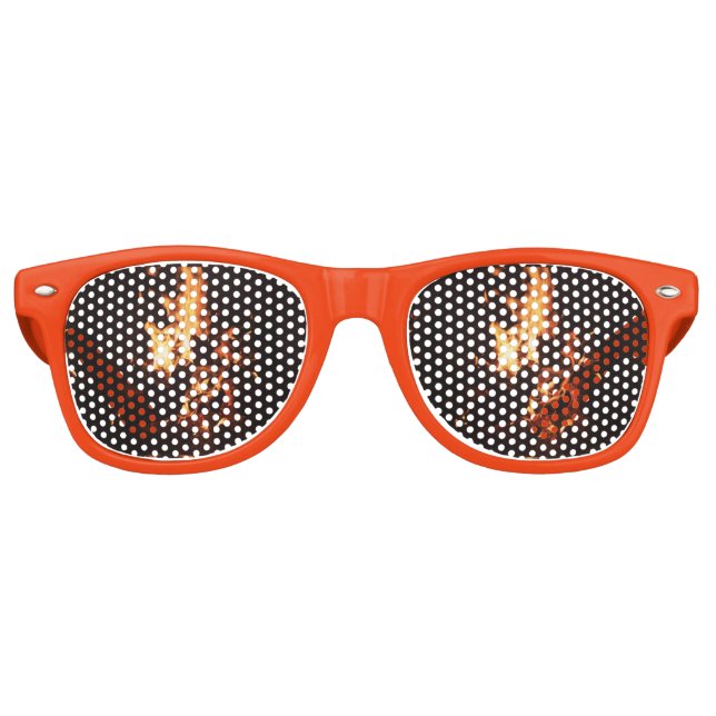 Face in the Flames Party Glasses (Front)