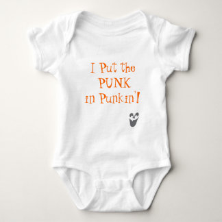 face-jackolantern, I Put the PUNK in Punkin'! Baby Bodysuit