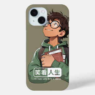 Face life with a smile iPhone 15 case