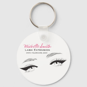 Face long lashes eyeliner Lash Extension Key Ring