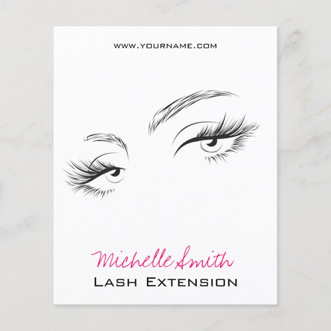Face long lashes Lash Extension Flyer (Front)