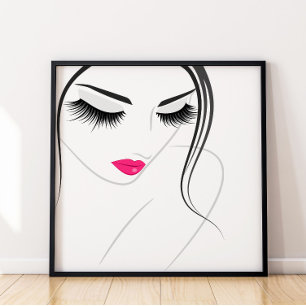 Face long lashes Lash Extension Poster