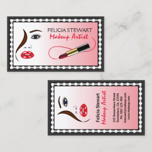 Face Makeup Artist Cosmetologist Business Cards