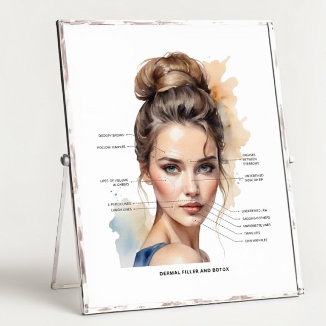 Face Map For Dermal Filler And Botox Poster (Creator Uploaded)
