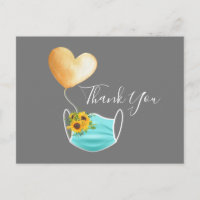 Face Mask & Flowers Thank You