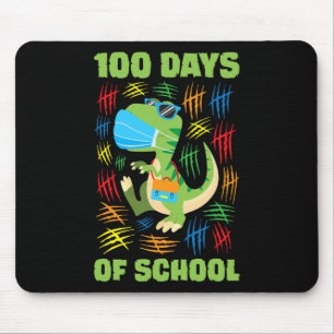 Face Mask Fun 100 Days Of School Boys Girls  Mouse Pad