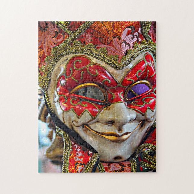 Face Mask Mardi Gras Louisana. Jigsaw Puzzle (Vertical)