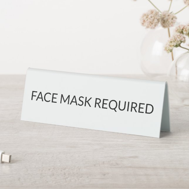 Face Mask Required black and white simple (In SItu (Table))