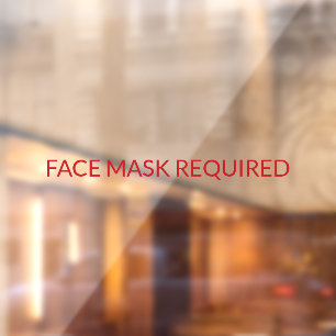 Face Mask Required red elegant custom text 