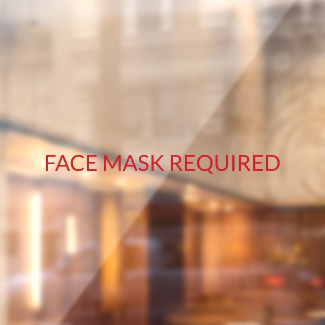 Face Mask Required red elegant custom text  (Sheet 2)