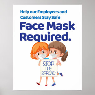 Face Mask Required Sign   Small Business Kids