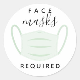 Face mask requred label