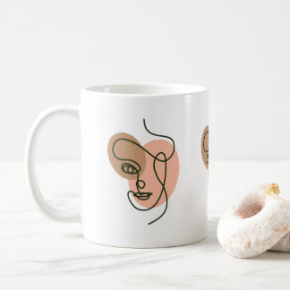 Face Mug with organic earth colours