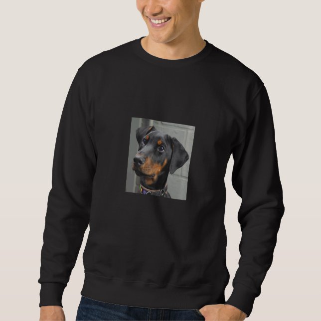 Face Of A Doberman Dog 2 Sweatshirt (Front)