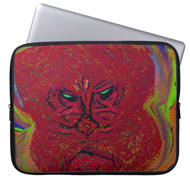 Face of a Flame Laptop Sleeve (Front)