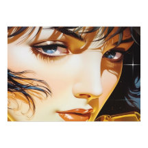 Face of a Golden Girl airbrush art
