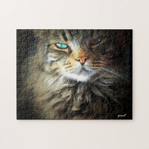 Face of a Grumpy Angel Jigsaw Puzzle