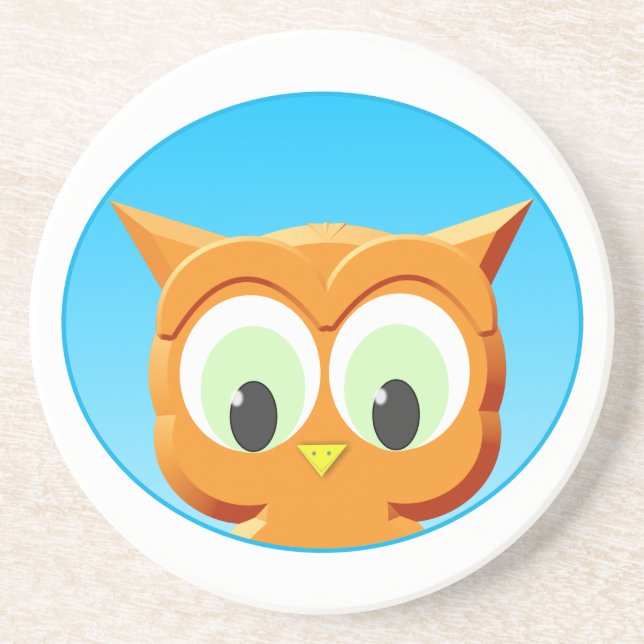 Face Of A Little Owl Coaster (Front)