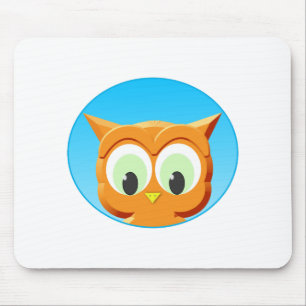 Face Of A Little Owl Mouse Pad