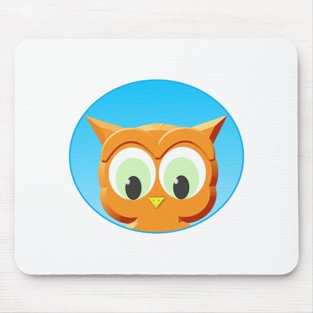 Face Of A Little Owl Mouse Pad (Front)