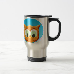 Face Of A Little Owl Travel Mug