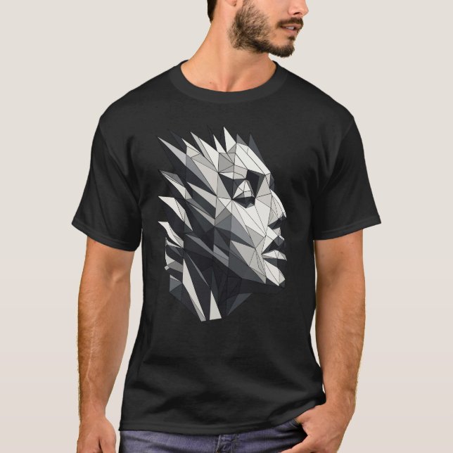 Face of a polygonal woman T-Shirt (Front)