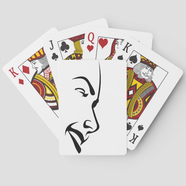 Face of a Woman Playing Cards (Back)