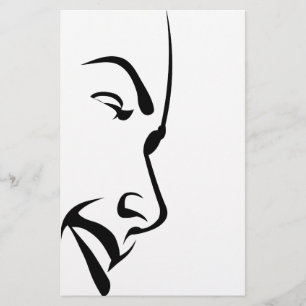 Face of a Woman Stationery