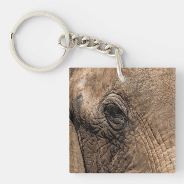 Face of an Elephant Key Ring (Front)