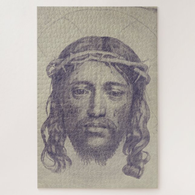 Face of Christ on St. Veronica's Veil Holy Face Jigsaw Puzzle (Vertical)
