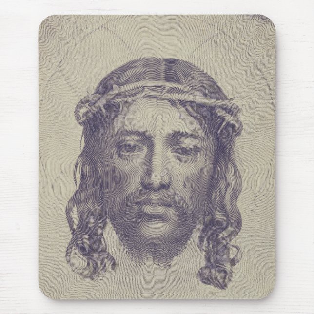 Face of Christ on St. Veronica's Veil Holy Face Mouse Pad (Front)