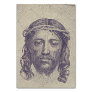 Face of Christ on St. Veronica's Veil Holy Face Table Number