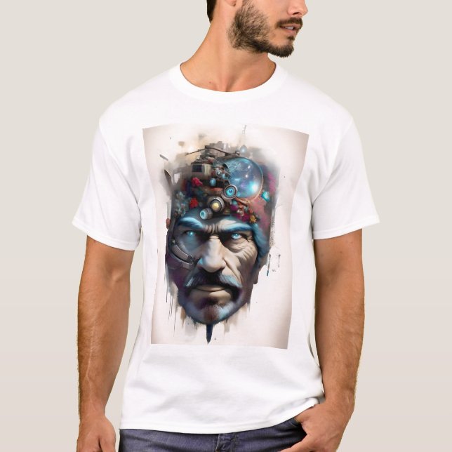Face of Future-1 [Generative art with AI) T-Shirt (Front)