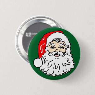 Face of Santa Claus 6 Cm Round Badge