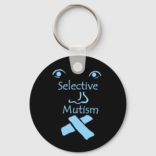 Face of Selective Mutism Key Ring (Front)