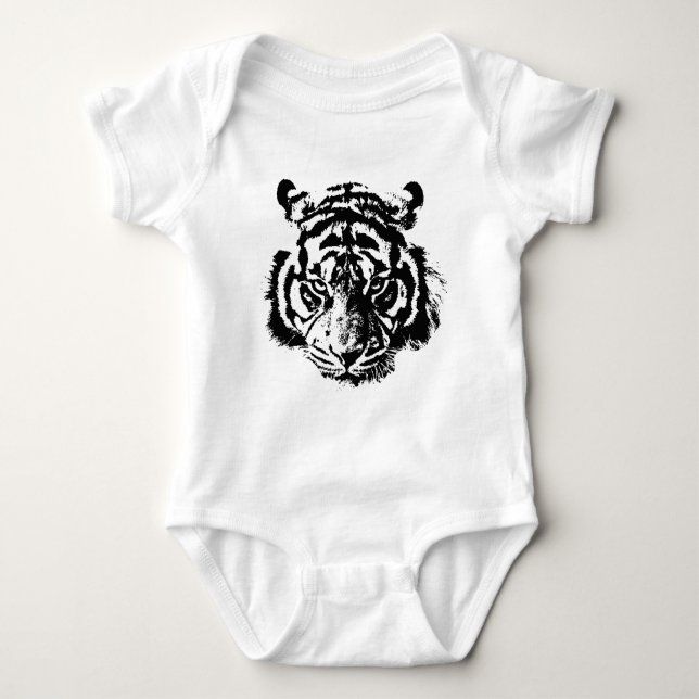 Face of Tiger Baby Bodysuit (Front)