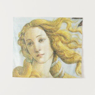 Face of Venus Botticelli painting detail Tapestry