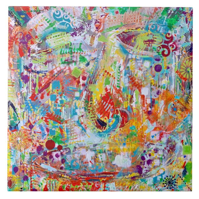 Face Off 6 x 6 Ceramic Tile (Front)
