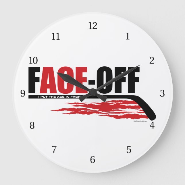 Face-Off Ace Large Clock (Front)